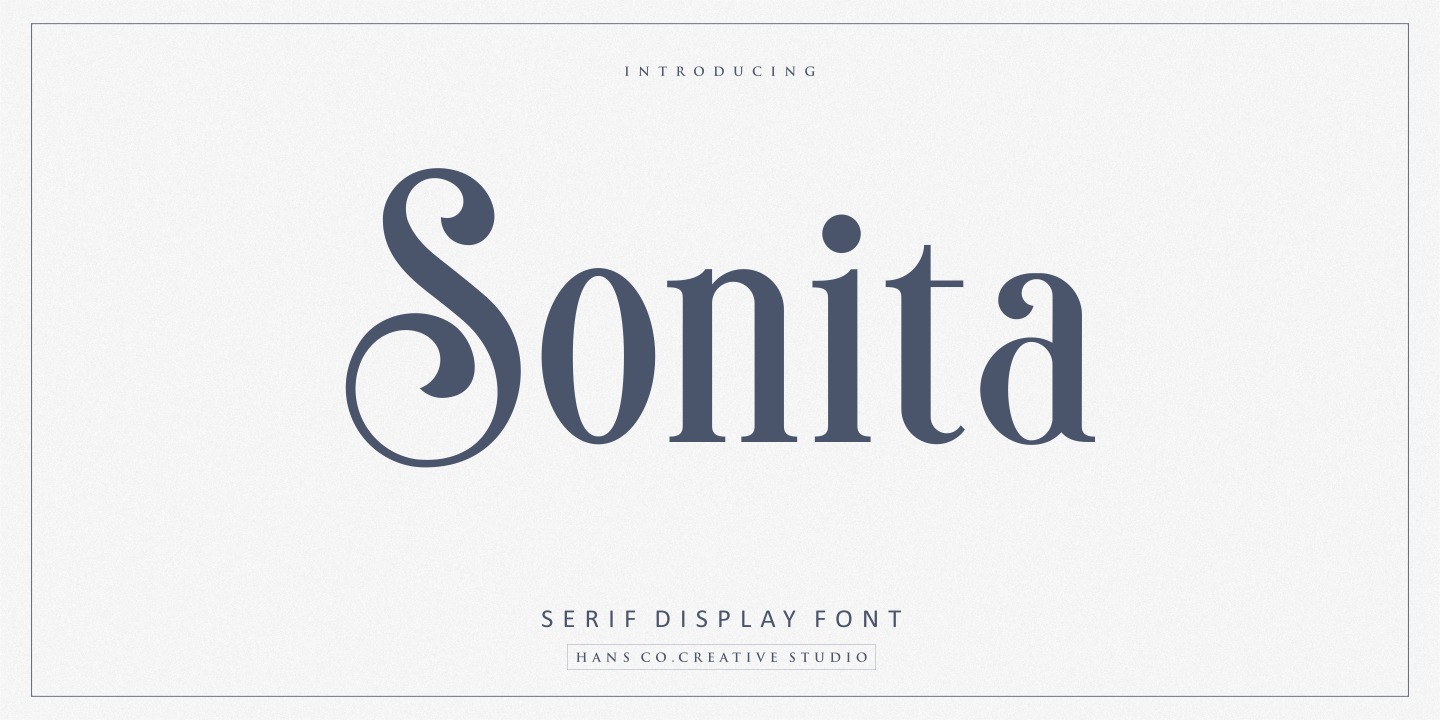 Beispiel einer Sonita Regular-Schriftart